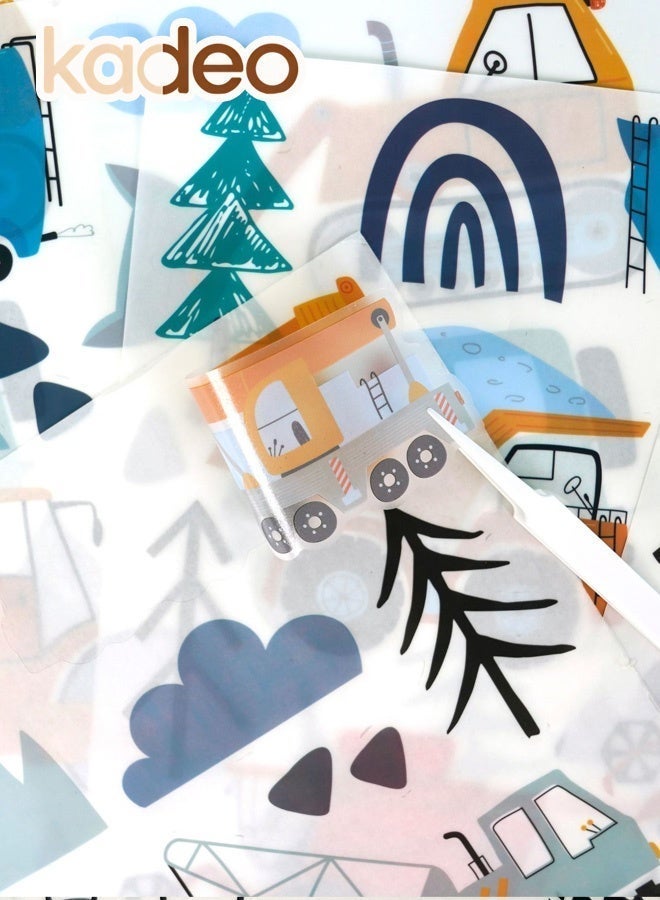 kadeo Construction Vehicle Wall Decals, Waterproof, PVC Material Wallpaper, Reusable Peel and Stick Vinyl Stickers for Kids’ Room,  Nursery & Playroom, Removable Truck Wall Sticker Decoration - Image 4